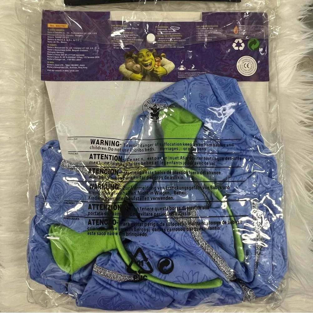 Dreamworks Shrek Princess Fiona Costume dress - Blue and Green NEW M 8-10